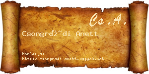 Csongrádi Anett névjegykártya