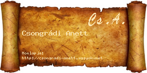 Csongrádi Anett névjegykártya