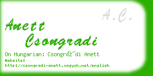 anett csongradi business card